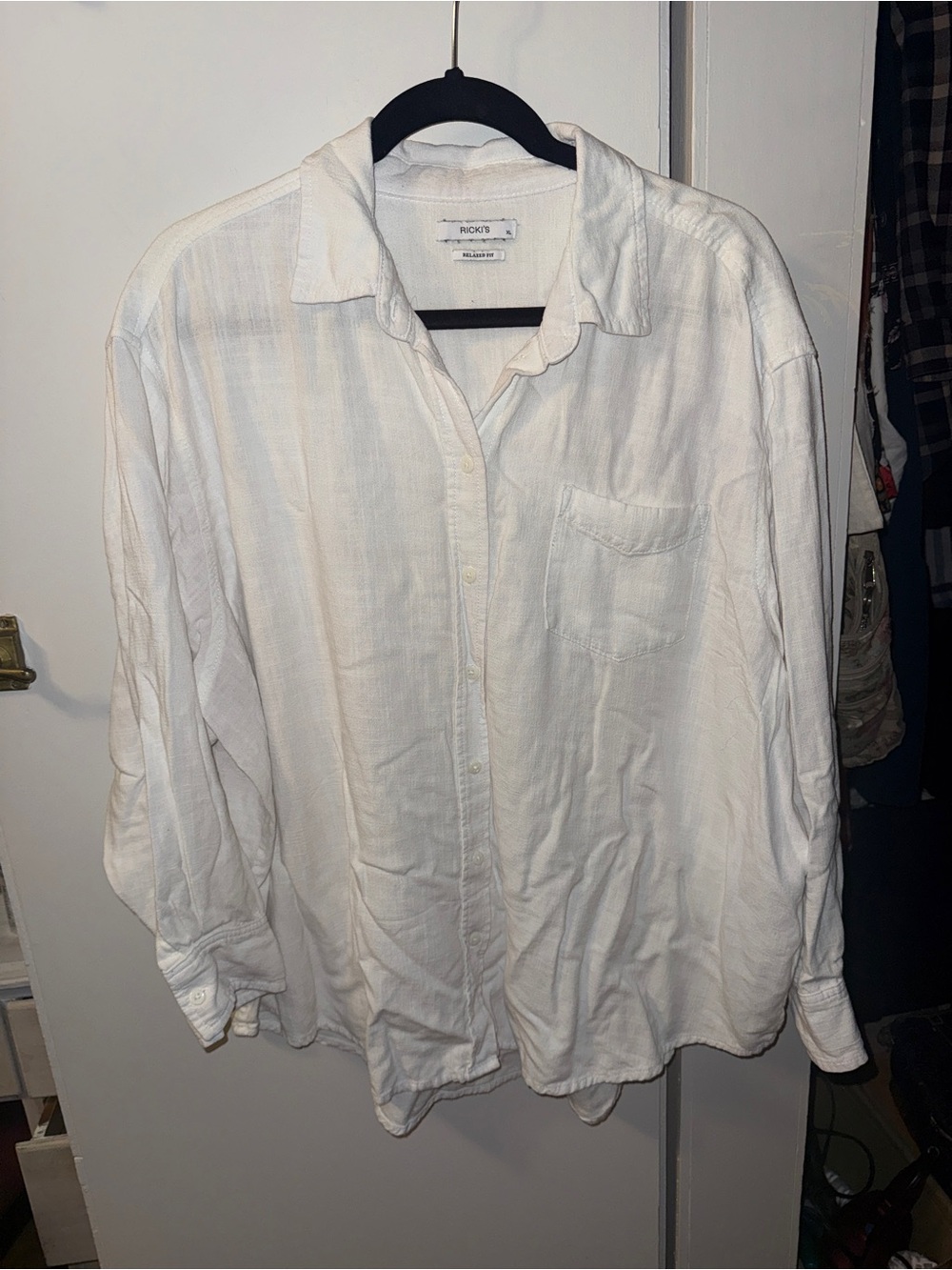 Ricki's White Casual Button-Down Shirt
